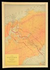 Vintage Panama Canal Map Locks Old Original Ca 1921 Isthmian Canal Commission