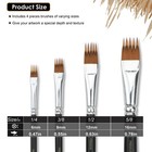 Gacdr Paint Brush Comb Set - 4pcs Professional 1 2 Inch 