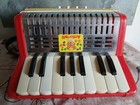 Vintage Antonelli Toy Accordion Musical Instrument Child Piano Educational Toy