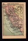 1902 Tiny Antique California Map Vintage Map Of California Tiny Wall Decor 3288