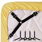 Mattress Holder Triangle Grippers 4 Pcs Fitted Sheet Strap Bed Suspender Clips