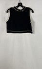 Oak Fort Women s Black Cream Knit Button Up Sweater Vest Nwt Sz S