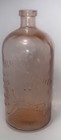 Antique  Embossed  Ornate  Buffalo Lithia Water Nature s Medica Bottle Pink