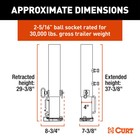 Curt  2-5 16  Adjustable Gooseneck Hitch Coupler  30k  Round Tube  25030