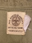 Vtg 50   s Boy Scouts Shirt Green Sanforized Transatlantic Council Germany Large