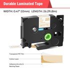 Tze-234 Compatible Brother Label Tape Replacement 12mm Gold Standard Laminated