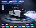 Stage Fogger 1200w Fog Smoke Machine 5600cfm Rgb 6led Disco Party Dj Home Remote