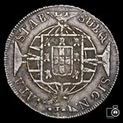 Brazil Brasil  960 Reis 1820 R  Struck Over Peru 8 Reales