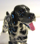 Vintage English Springer Spaniel Porcelain  Figurine Dark Brown white