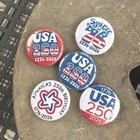 5-pack Mini Buttons - America Usa 250 Birthday And Vintage Star 1776-2026 250th