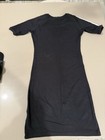 Adidas Originals Classic 3 Stripes Slim Black Bodycon Dress Size M
