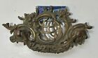 Antique Cast Brass Ornate Design Drop Handle Drawer Pull Hardware Salvage