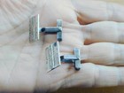 Beautifully Hand Engraved 950 Sterling Silver Cuff Links