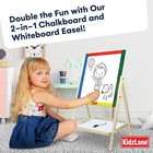 Kidzlane Art Easel For Kids 2-4 - Wooden Toddler - Double White  White 