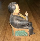 Reproduced  1873 Cast Iron Man Tammany Mechanical J e  Bank Stevens