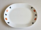 Corelle Halloween 12 25 X 10 Black Cats   Pumpkins Serving Platter Retired