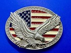 Patriots American Bald Eagle Usa Flag Pride Vintage Legends West Belt Buckle