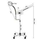 Pro 4in1 Facial Steamer 5xled Magnifying Lamp Hot Ozone Spa Salon Beauty Machine