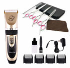 Professional Mute Pet Cat Dog Hair Clipper Trimmer Shaver Cordless Scissors Set