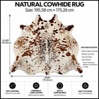 100  Real Cowhide Rug Brown White Speckled Natural Cow Hide Skin Rg078 Xl