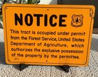 Us Forest Service Department Of Agriculture Vintage Metal Signs Lot Of 2