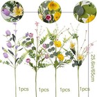 Wildflowers Artificial Flowers Daisies Roses Poppies Summer Decor 4 Pcs