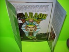 Pharaoh Super Sized Original Pull Out Magazine Pinball Machine Flyer