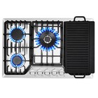 30 Inch Gas Cooktop Kitchen 5 Burners Countertop Built-in Gas Stainless Steel