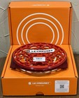 Le Creuset Cerise Red Round Trivet Cast Iron New Original Box Enamel Footed