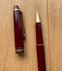 Montblanc Meisterstuck 163 Rollerball Pen Red Gold Trim New Luxury Box Authentic