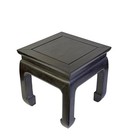 Vintage Mid Century Ming Black Wood Side Drink Table Hong Kong
