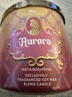Bath   Body Works Disney Princess Crown Lid Aurora 3 Wick Candle  Brand New