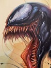 Original Venom Marvel Comic Art 11x17in Arches Markers  Acrylics Signed Snoz