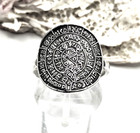 Handmade Ancient Greek Coin Minoan Phaistos Disc Sterling Silver 925 Ring