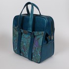 Vintage 70s Disco Samsonite Fashionaire Luggage Bag Flowers Blue Locking Keys