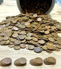 50 Coin Lot Of Vintage Lincoln Wheat Cents For Jewelry  Antique Reverse Free S h