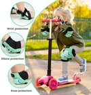 Kids Knee Pad Elbow Pads For Roller Skates Cycling Medium 6-15 Years   Green