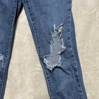 Levi s 711 Skinny Jeans Size 27 Dark Wash Distressed Ripped Denim