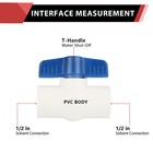 Efield Pvc Ball Valve 1 2  Slip    1 2  Slip sch  40 Construction solvent Weld