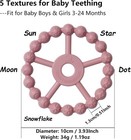 3 Pack Ring Teether Baby Infant Toys  Silicone Teething Ring Toys For Babies 0-6