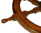 24inch Nautical Sheep Wheel  With Brass Center Wheel Wooden Captain Boat 