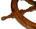 24inch Wheel  With Brass Center Wheel Wooden Captain Boat 