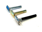 3 Pcs Men Old Fashion Vintage Classic Safety Razors   20 Razor Blades Gift Set