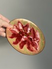 Vintage Handcrafted Enameled Copper Flower Plate