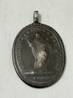 Vintage Our Lady Of Guadalupe Antique Coin Sterling Silver Pendant Mexico Medal