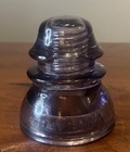 Rare Vintage Whitall Tatum Co  No 1 Mold   19 Purple Glass Insulator