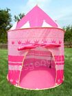 Portable Folding Pink Play Tent Childrens Kids Castle Cubby Play House Toy Hut  