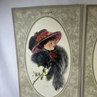 1913 Antique Ephemera 2 Portrait Calendar Samples - Milan  michigan