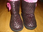 New Toddler Girls Size 8 Ositos Fashion Boots Black W Pink Hearts Stars Faux Fur
