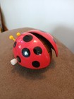 Red Lady Bug Wind Up Toy Works 